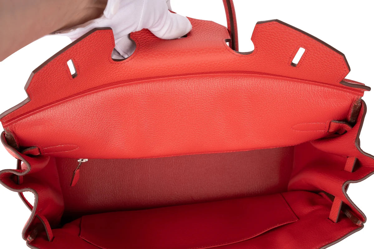 Hermès Birkin 35 Clemence Bougainvillea PHW