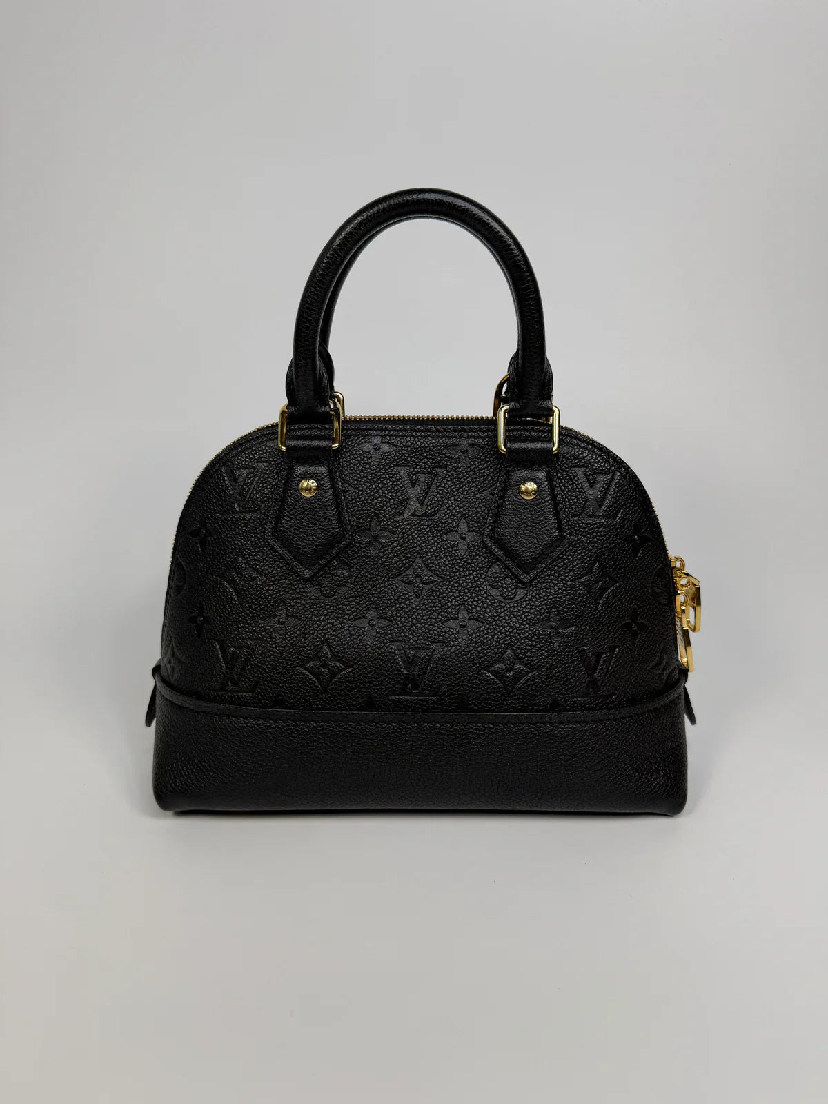 LOUIS VUITTON ALMA BB IN EMPREINTE BLACK MONOGRAM WITH GOLD HARDWARE