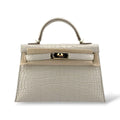 Hermes Kelly Mini Beton Matte Alligator GHW