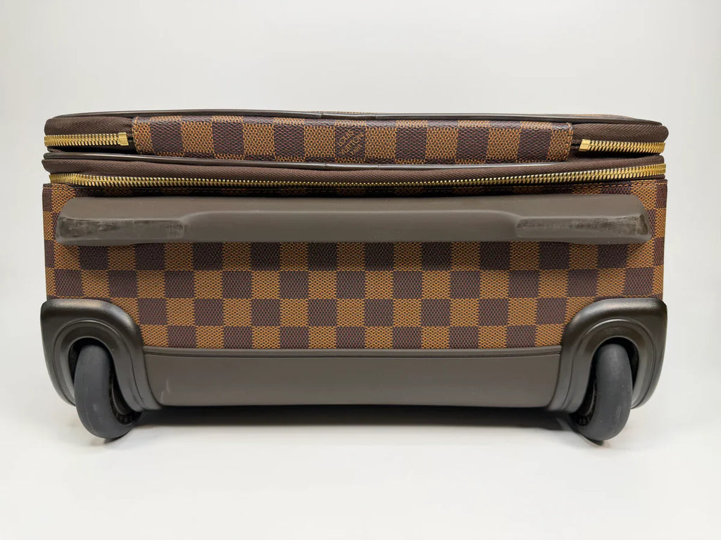 LOUIS VUITTON PÉGASE SUITCASE IN DAMIER EBENE WITH GOLD HARDWARE
