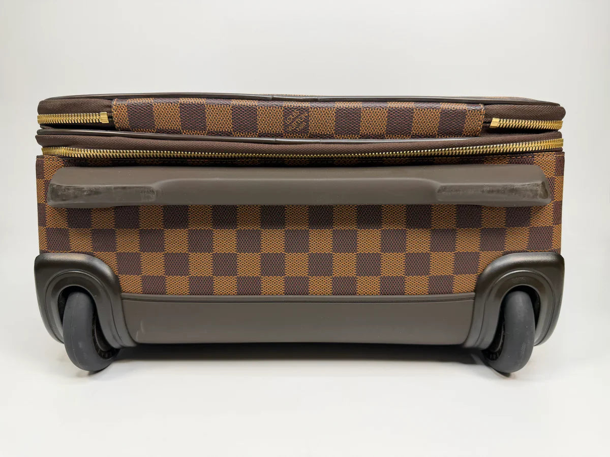 LOUIS VUITTON PÉGASE SUITCASE IN DAMIER EBENE WITH GOLD HARDWARE