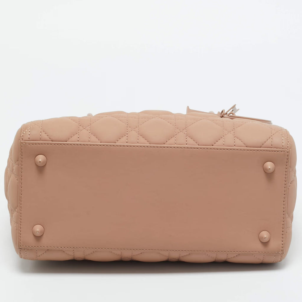 Dior Lady Dior Medium Beige Ultra Matte Cannage Leather Tote