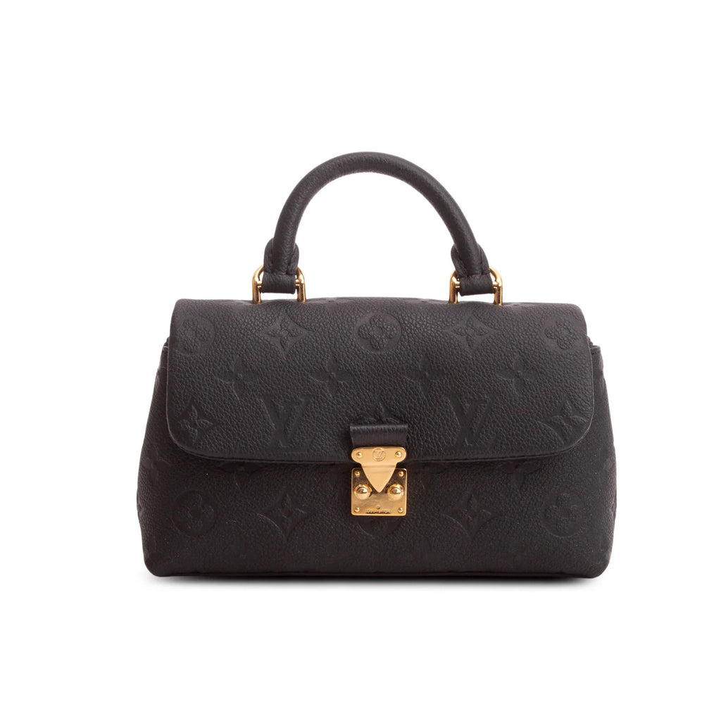 Louis Vuitton Black Monogram Empreinte Leather Nano Madeleine
