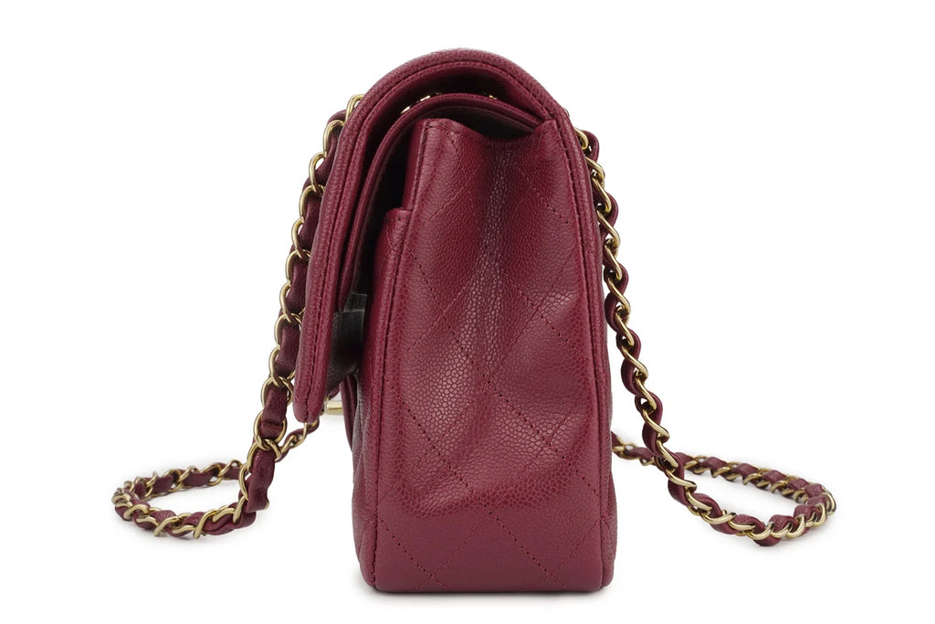 Chanel Medium Classic Flap Caviar Burgundy Champagne GHW