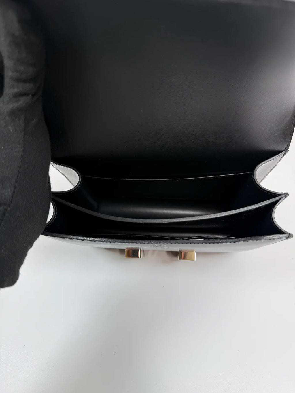 HERMÈS CONSTANCE 18 IN BLACK BOX LEATHER WITH PALLADIUM HARDWARE
