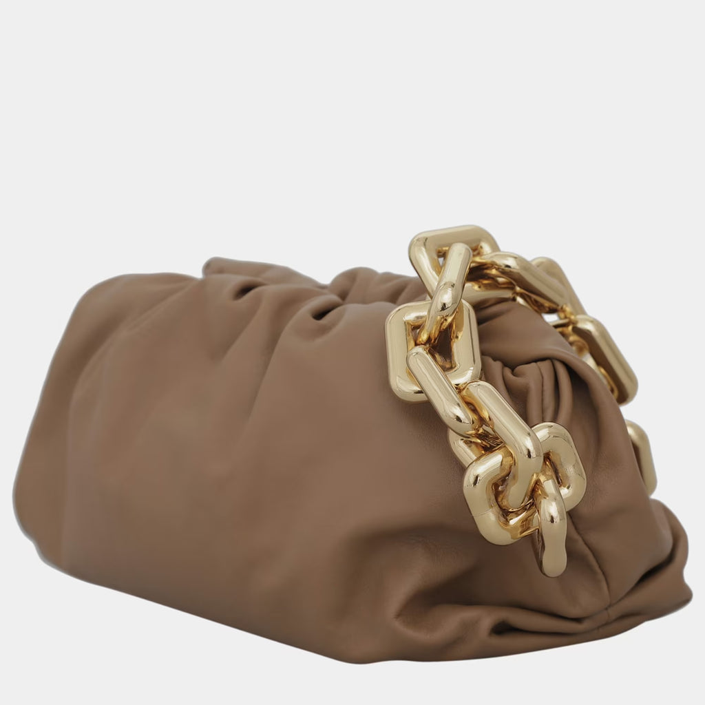 Bottega Veneta The Pouch One Size Brown Leather Shoulder Bag