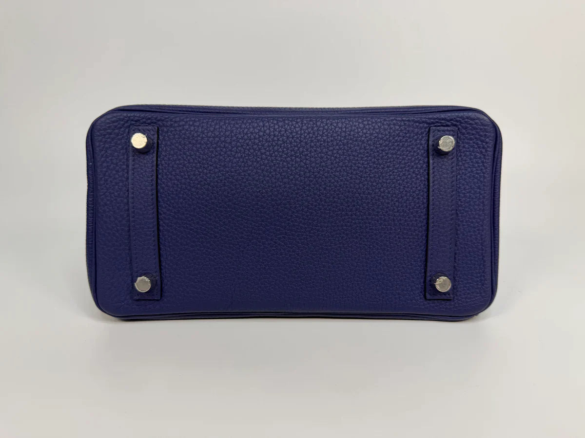 HERMÈS BIRKIN 25 IN BLUE SAPPHIRE TOGO WITH PALLADIUM HARDWARE