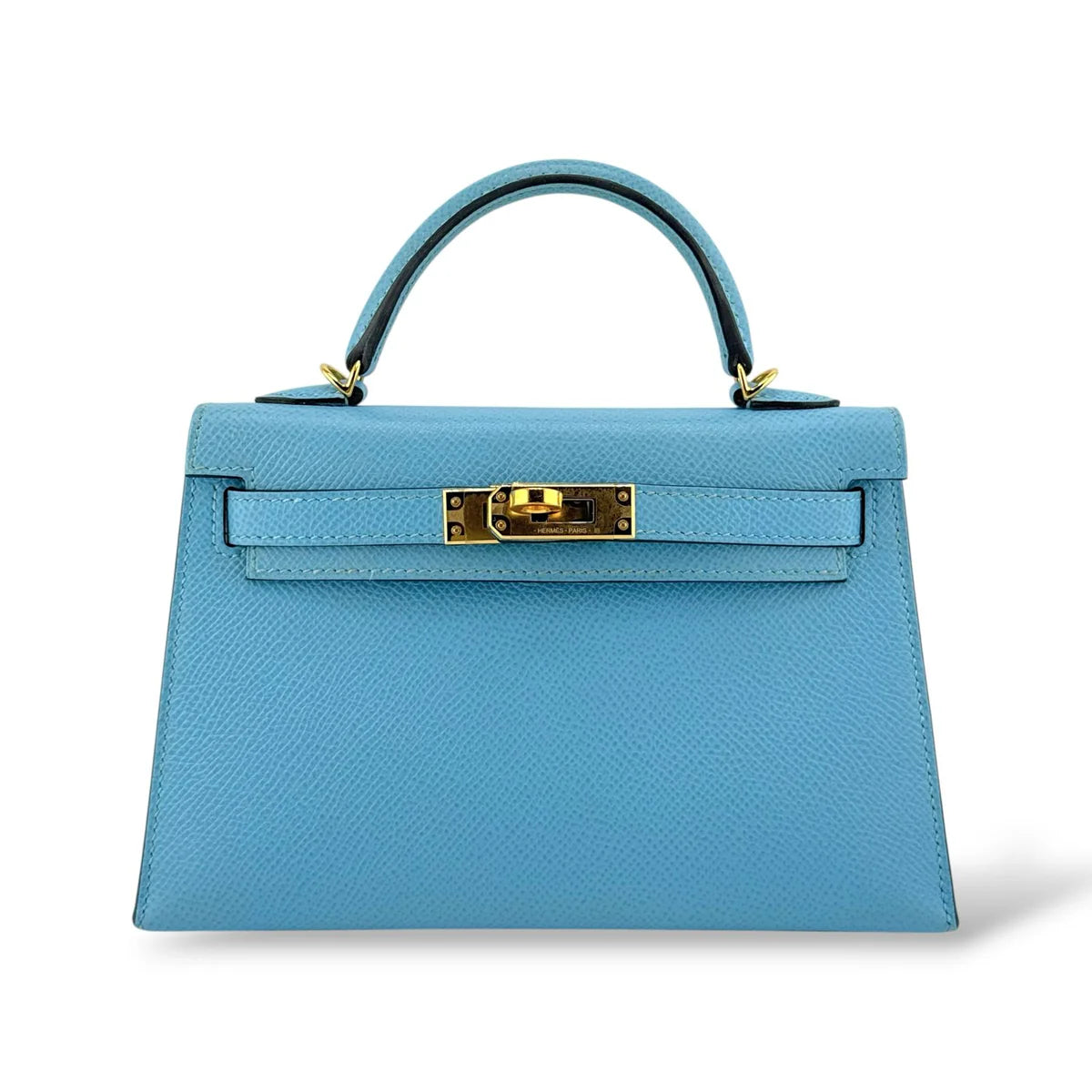 Hermes Mini Kelly Bleu Celeste Epsom PHW