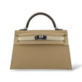 Hermes Kelly Mini Tricolor Tench/Craie/Etoupe Epsom PHW