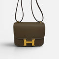 HERMÈS CONSTANCE 18 IN ETOUPE EPSOM LEATHER WITH GOLD HARDWARE