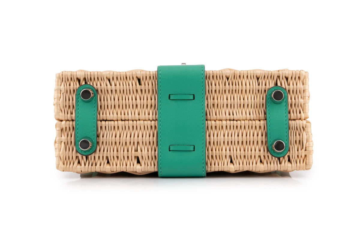 Hermès Mini Kelly Picnic Vert Comic PHW