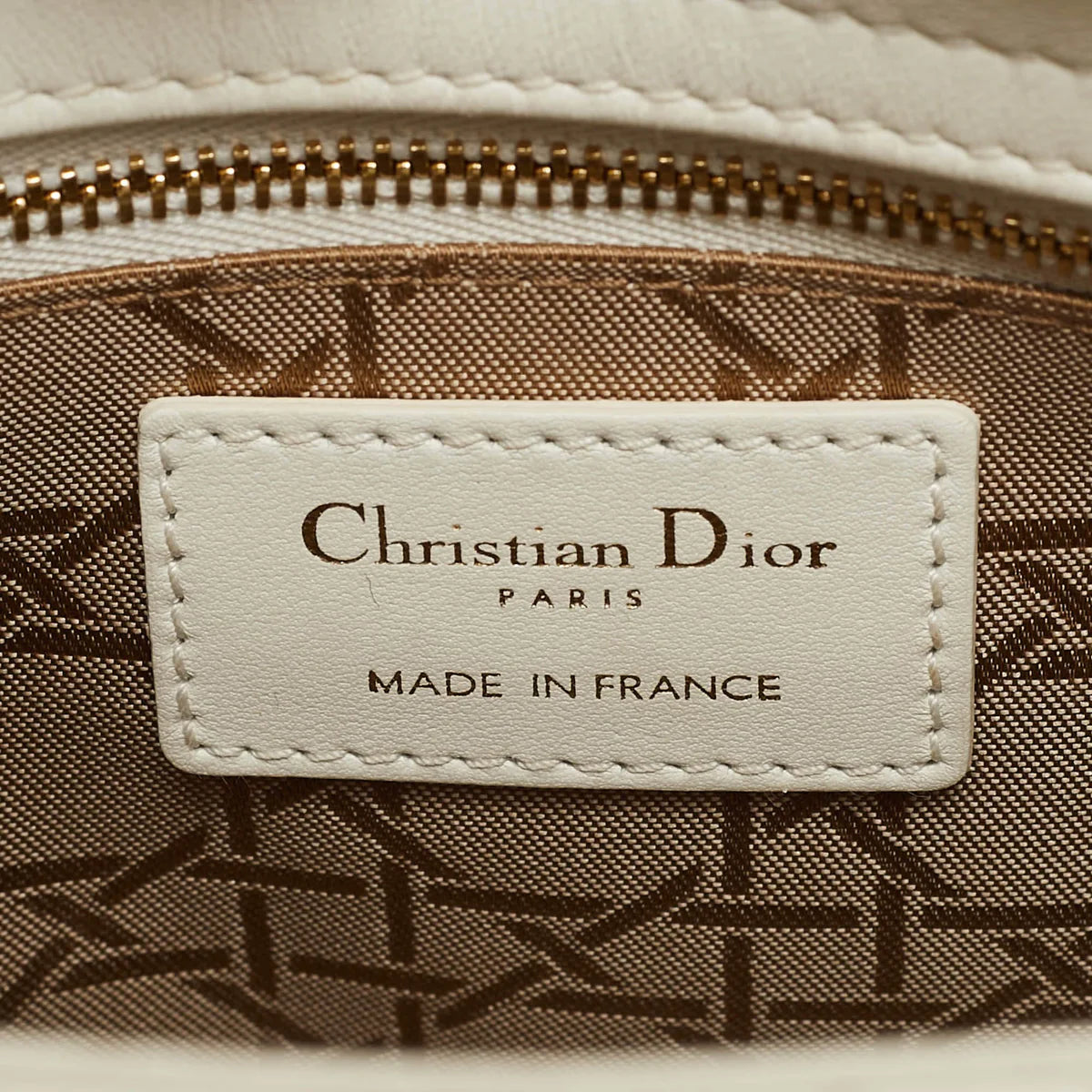 Dior Lady Dior My ABCDior Small White Cannage Leather Tote