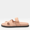 Hermès Chypre Size 39 Pink Suede Flat Sandals