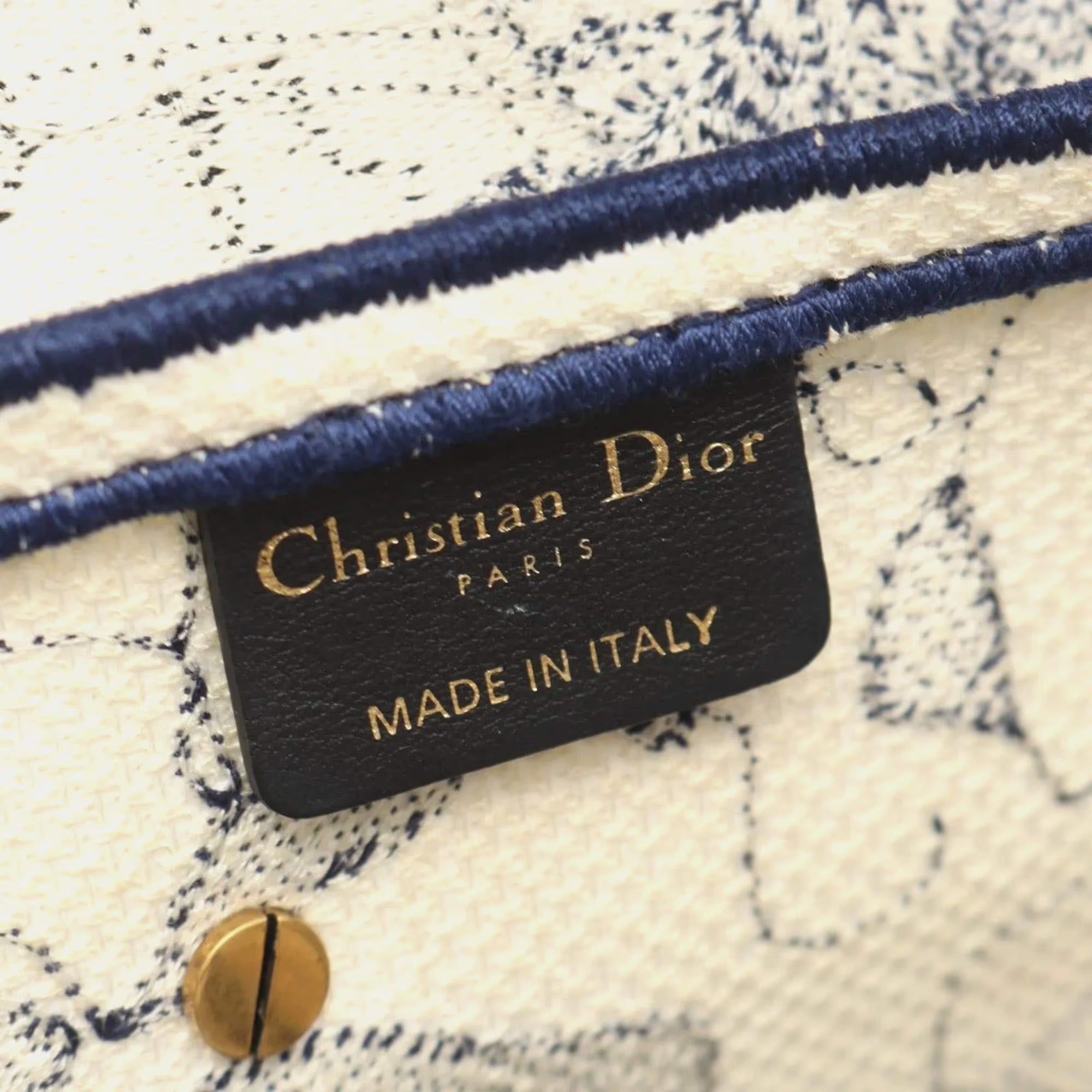 Dior Saddle Around the World Embroidered Medium Blue Multicolor Canvas Shoulder Bag