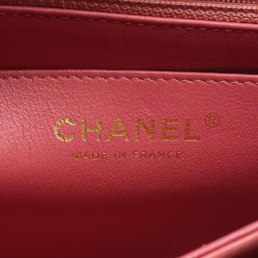 Chanel Pink Medium Classic Lambskin Valentines Heart Charms Single Flap