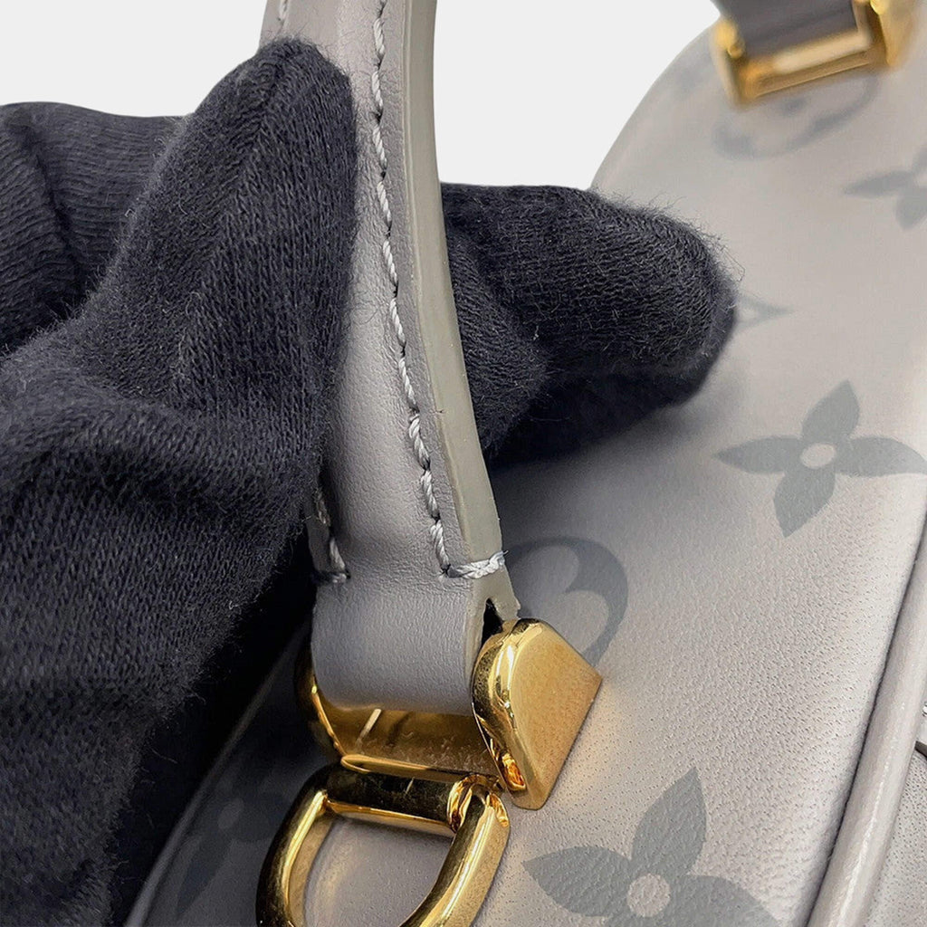 Louis Vuitton Vanity Chain Pouch Trianon Grey Calf Leather