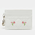 Dior Lady Dior Freesia White Cannage Leather Card Holder