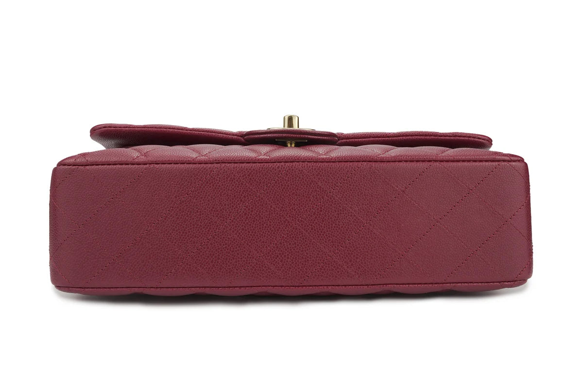 Chanel Medium Classic Flap Caviar Burgundy Champagne GHW