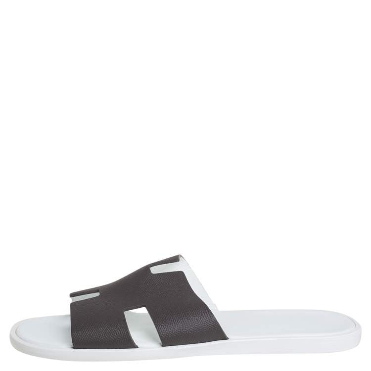 Hermes Brown Leather Izmir Sandals Size 39