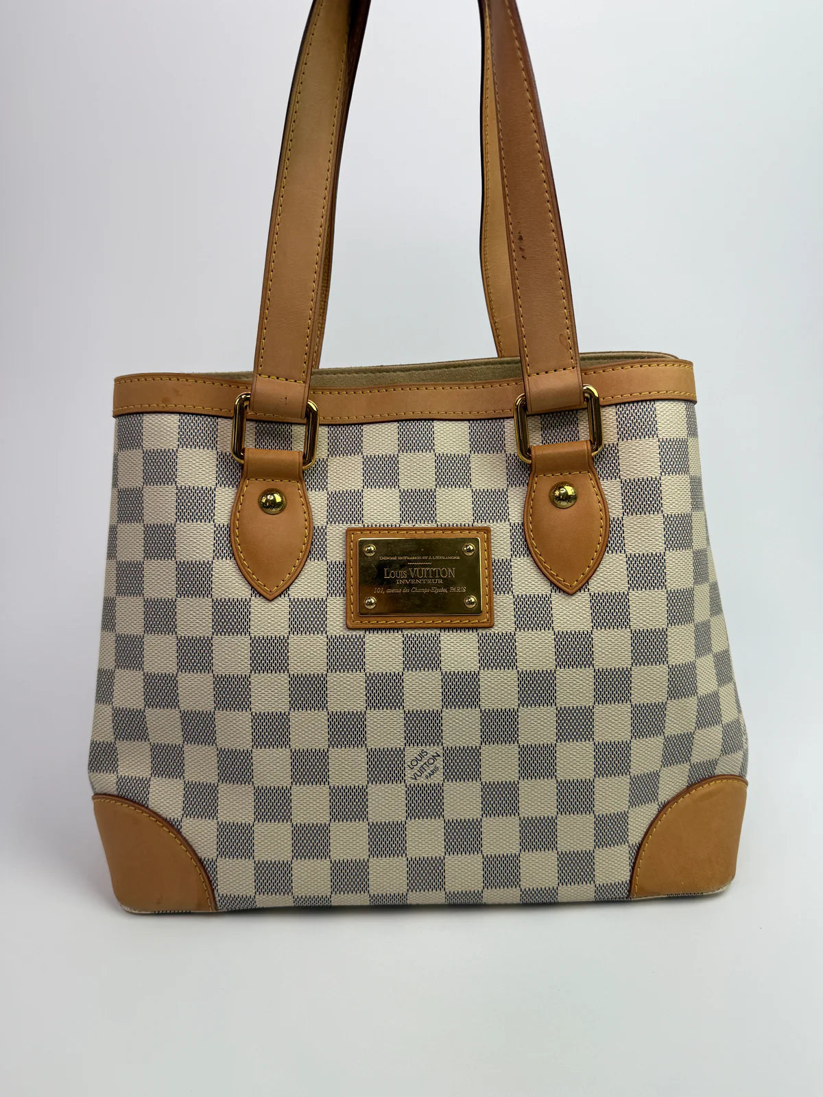 LOUIS VUITTON DAMIER AZUR HAMPSTEAD MM TOTE BAG