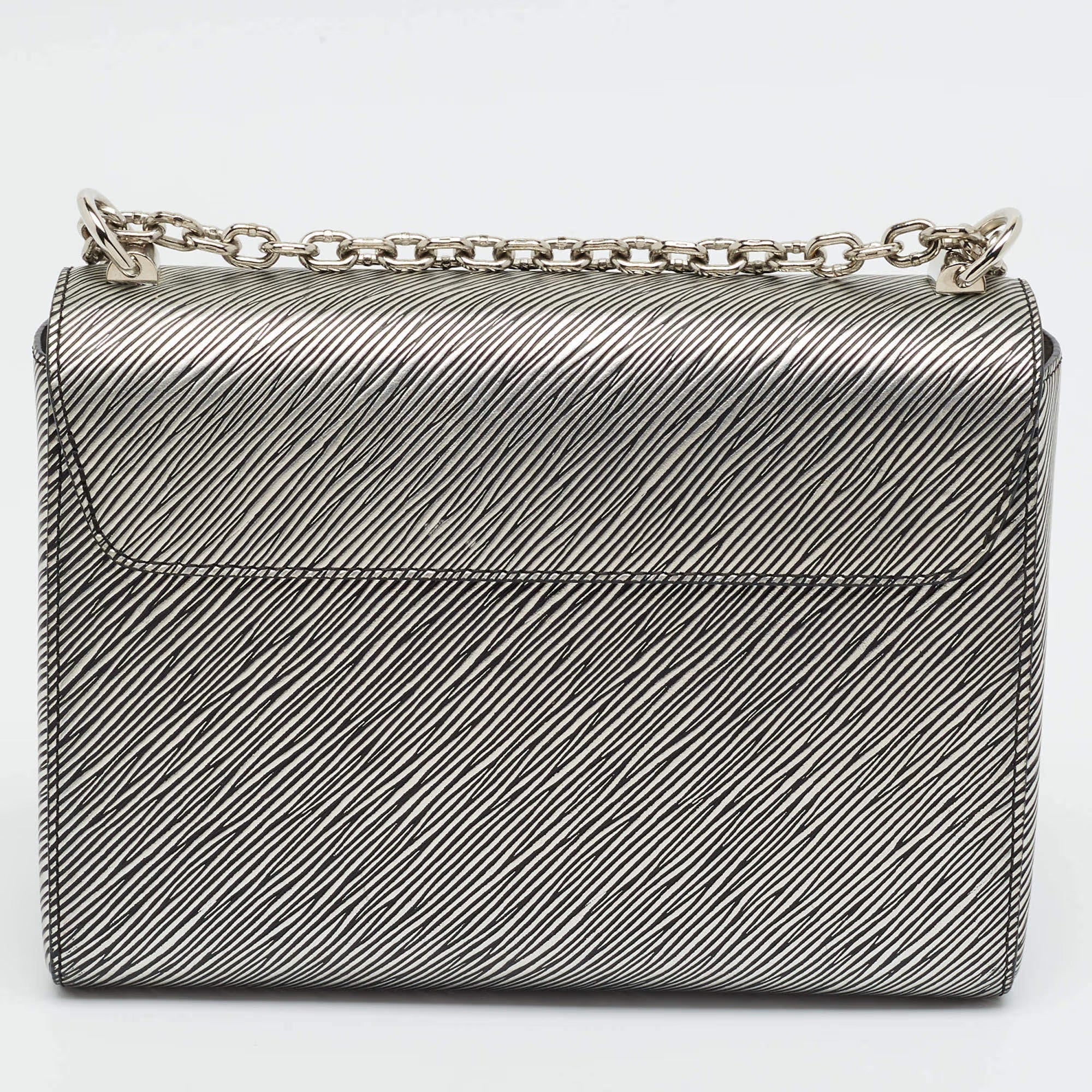 Louis Vuitton Twist MM Metallic Grey Epi Leather Bag