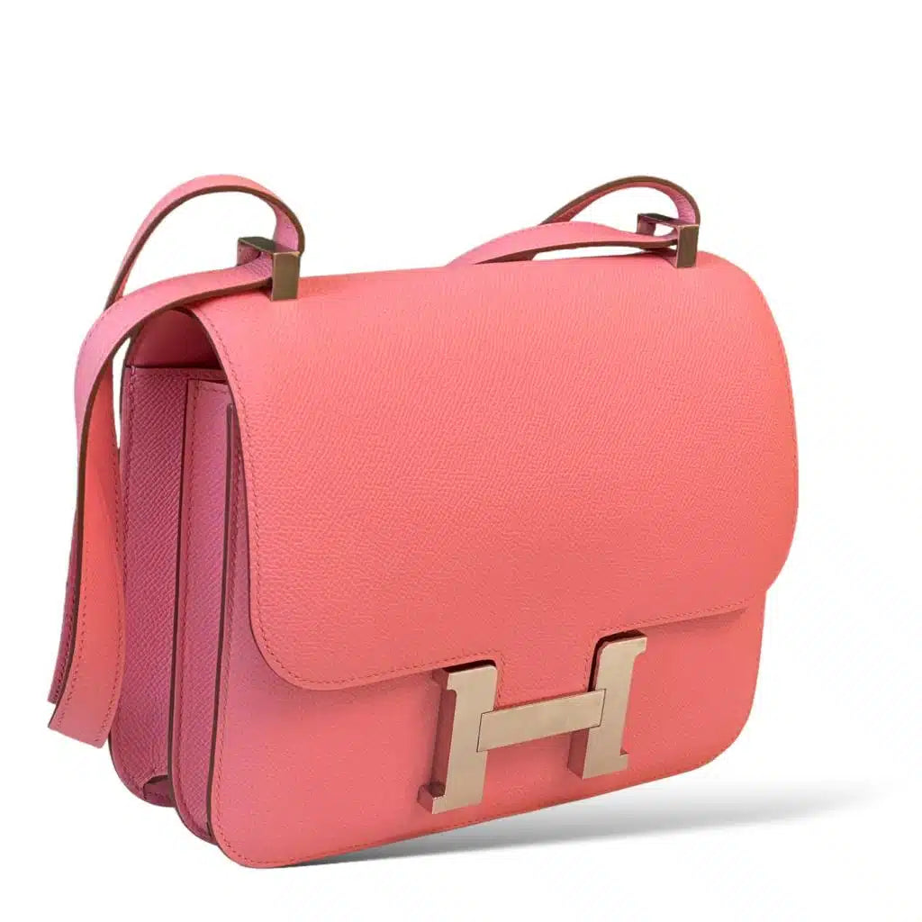 Hermes Constance 24 Rose Confetti PHW
