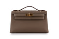 Hermès Mini Kelly Pochette Swift Calf Skin Etoupe GHW