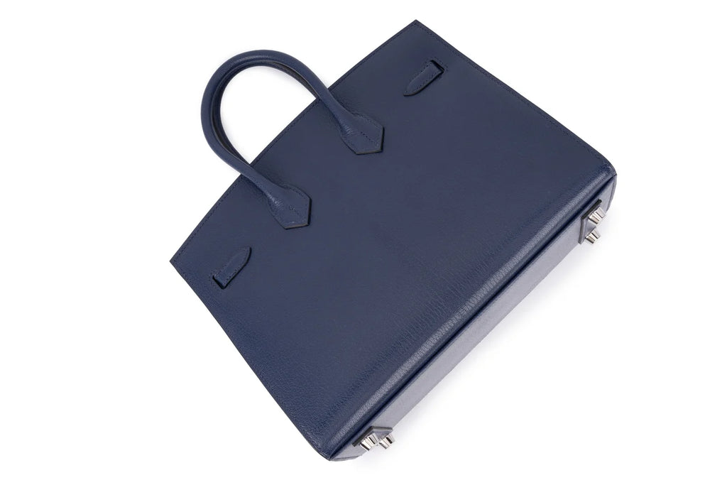 Hermès Birkin 25 Sellier Chevre Blue Sapphire PHW