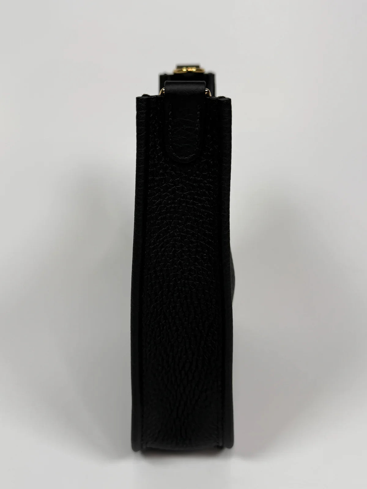 HERMÈS EVELYNE TPM BLACK CLEMENCE LEATHER GOLD HARDWARE