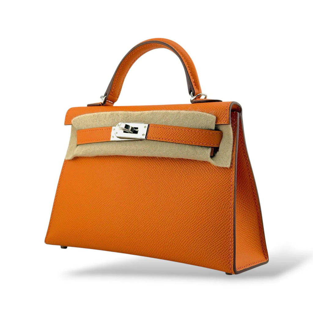 Hermes Kelly Mini Orange Epsom PHW