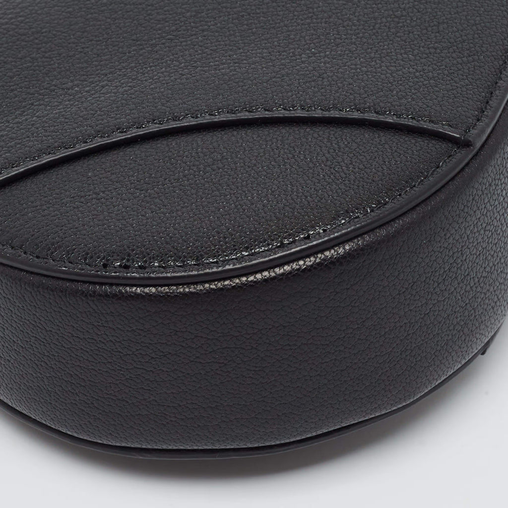 Dior Saddle Rodeo Black Leather Pouch Bag
