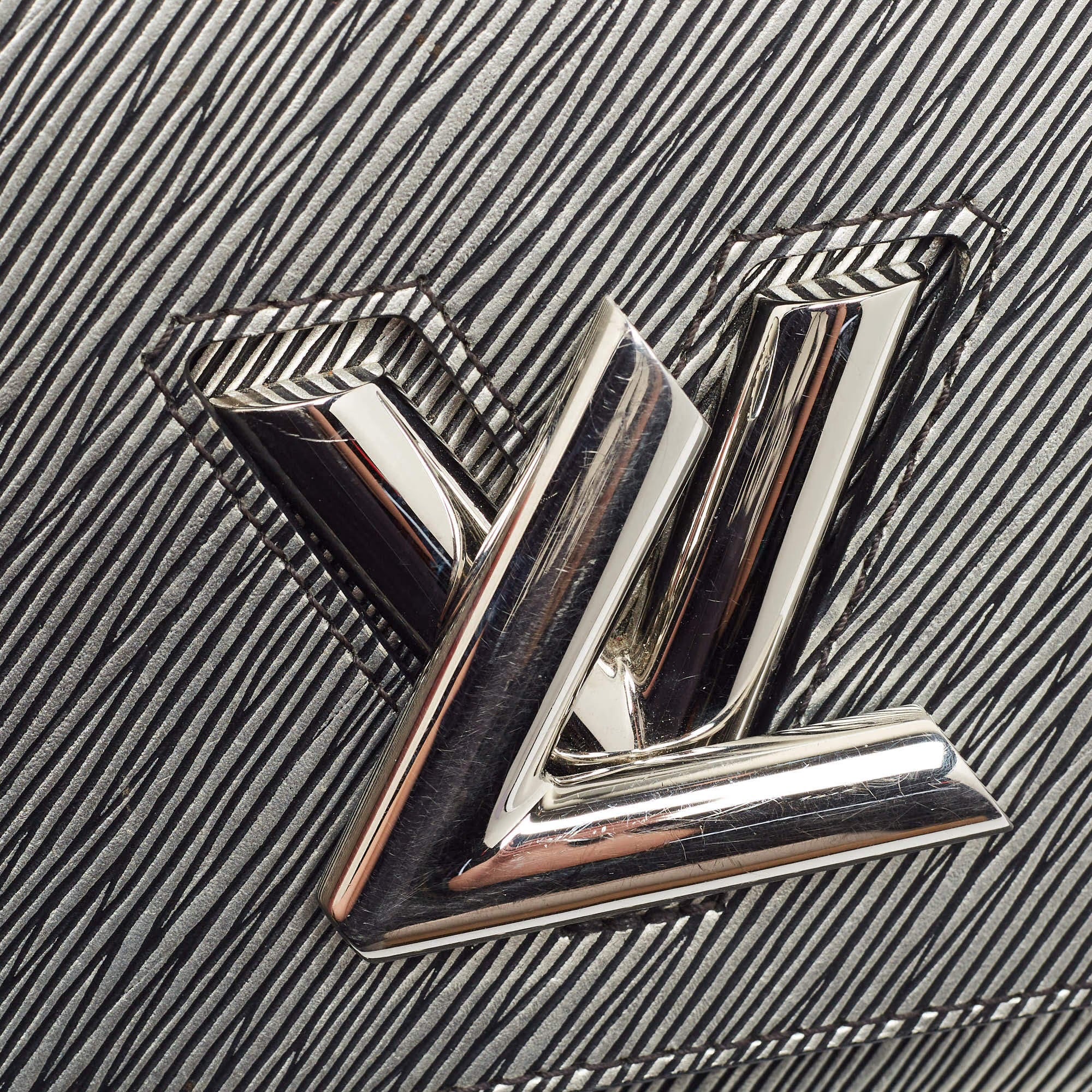 Louis Vuitton Twist MM Metallic Grey Epi Leather Bag