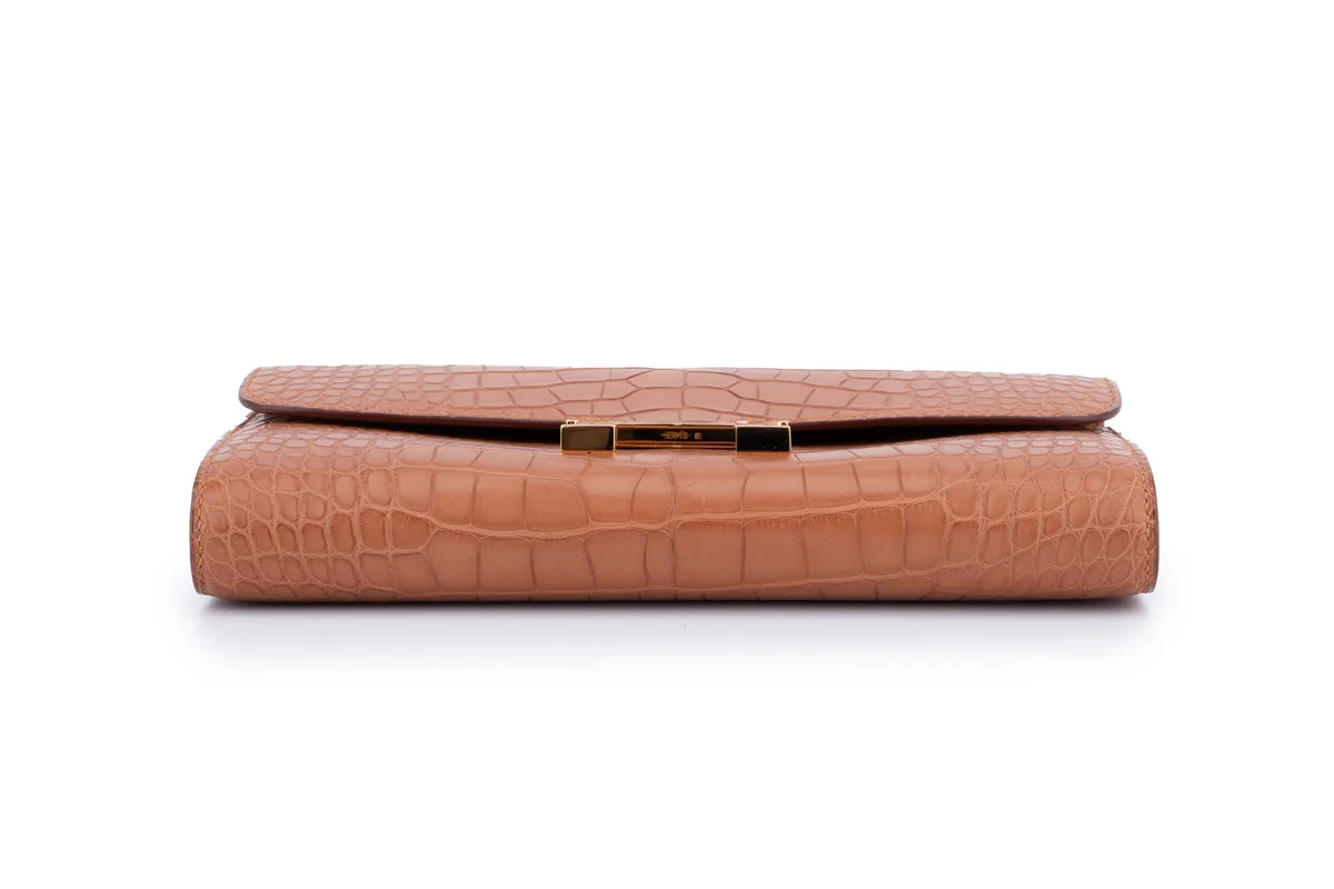 Hermès Constance To Go Exotic Crocodile Gold GHW