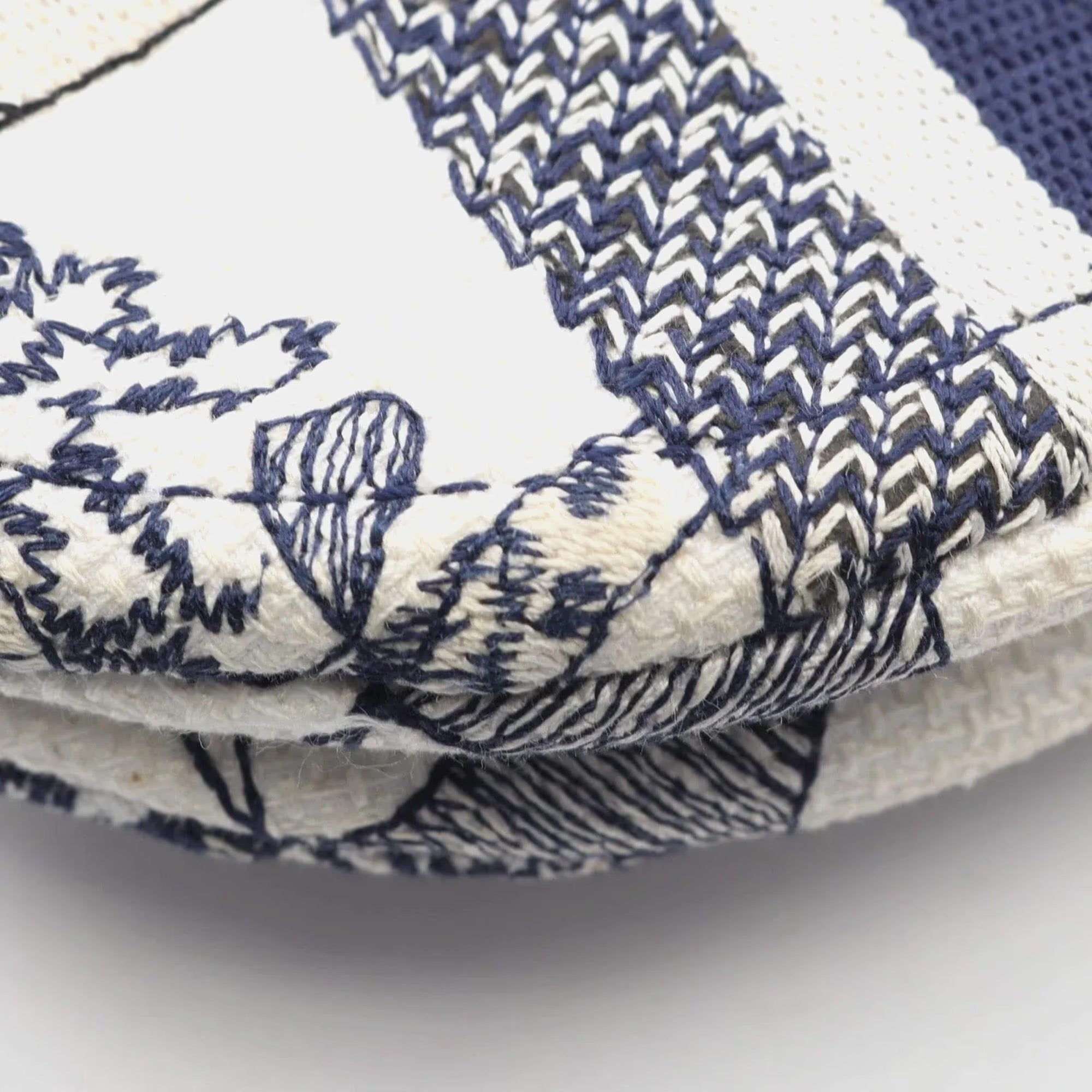 Dior Saddle Around the World Embroidered Medium Blue Multicolor Canvas Shoulder Bag