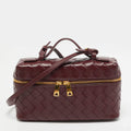 Bottega Veneta Bang Bang Dark Red Intrecciato Leather Vanity Case