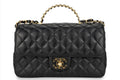 Chanel Flapbag With Handle Labmbskin Black GHW