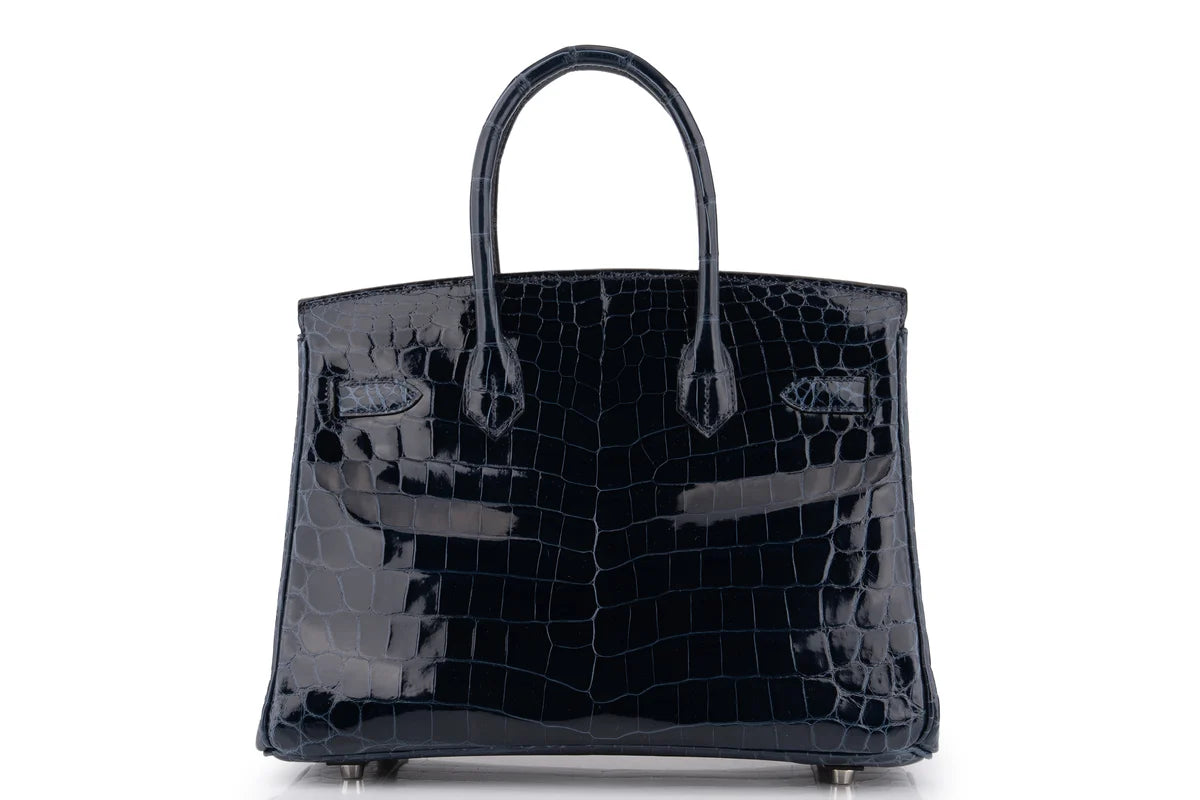 Hermès Birkin 30 Croc Niloticus Bleu Baltique PHW