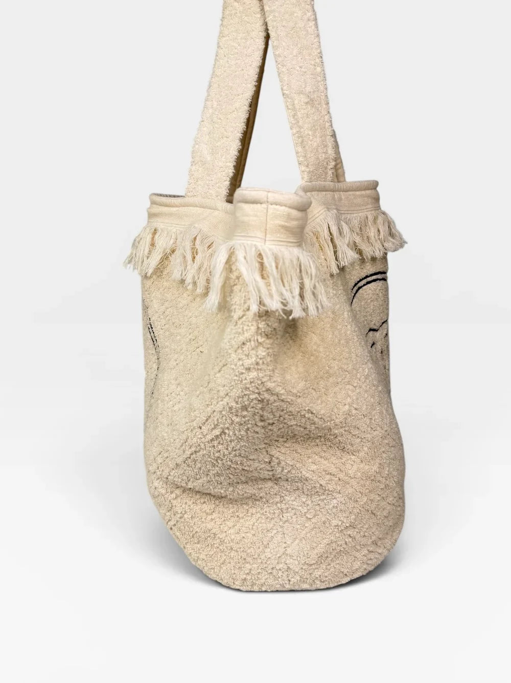 CHANEL BEACH BAG IN CREAM TOWELLING