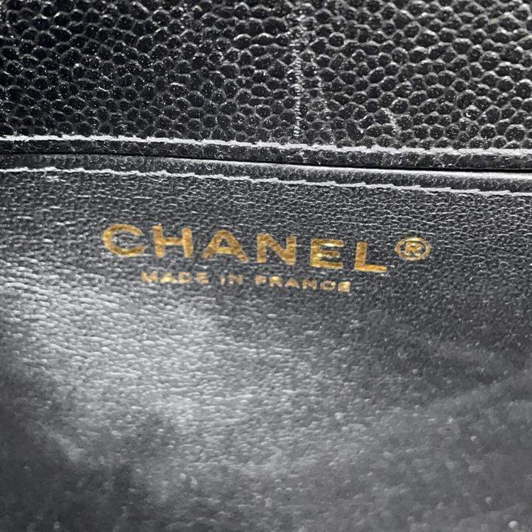 Chanel Boy Curved Small Black Quilted Caviar Leather Messenger Bag