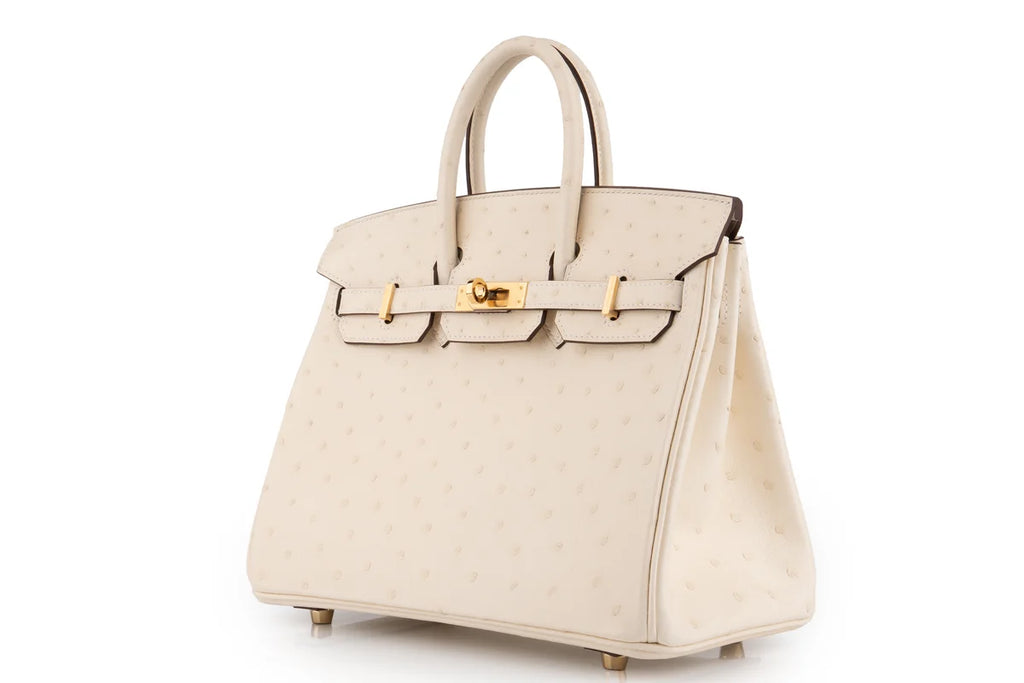 Hermès Birkin 25 Ostrich Nata GHW