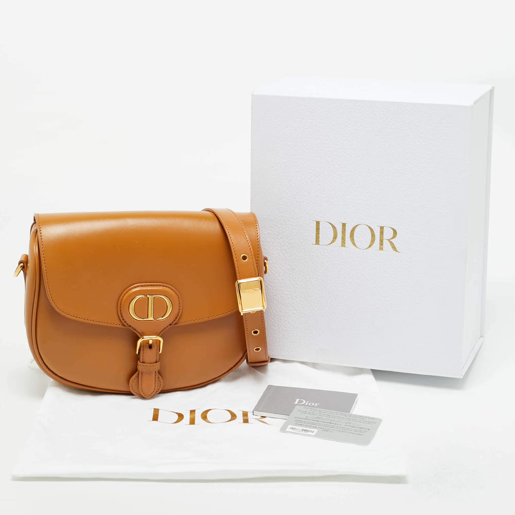Dior Bobby Medium Tan Leather Crossbody Bag