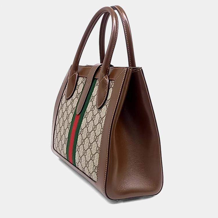 Gucci Multicolor Fabric and Leather Jackie 1961 Medium Tote Bag
