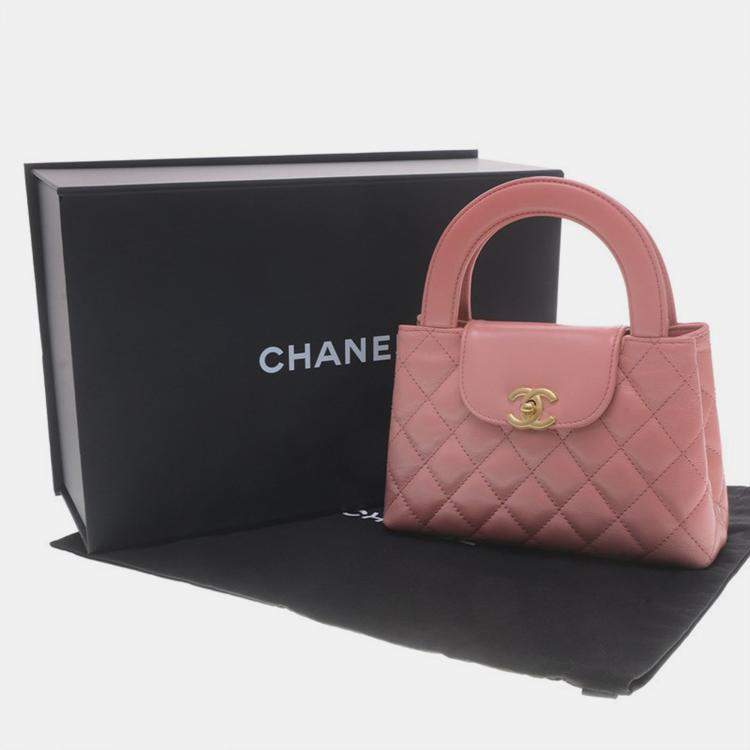Chanel Pink Leather Kelly Shopping Bag