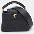 Louis Vuitton Capucines Mini Black Leather Bag