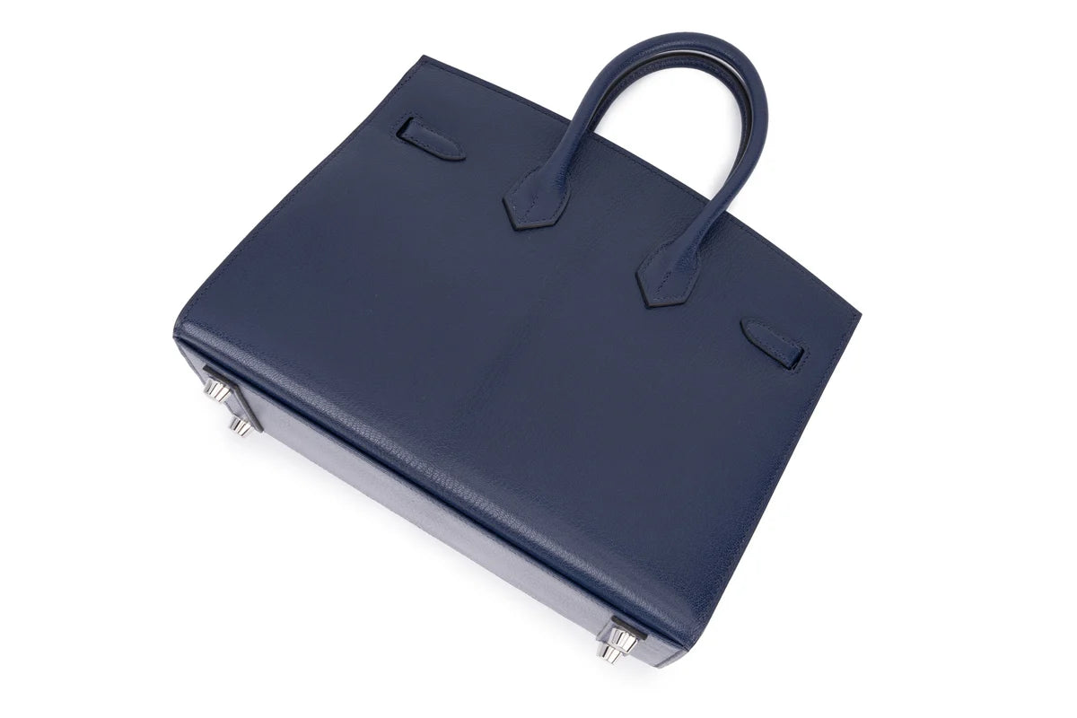 Hermès Birkin 25 Sellier Chevre Blue Sapphire PHW