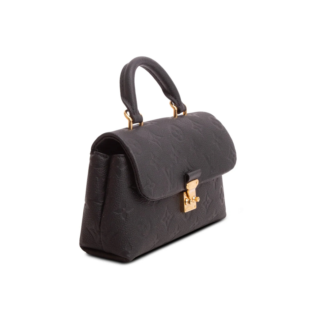 Louis Vuitton Black Monogram Empreinte Leather Nano Madeleine