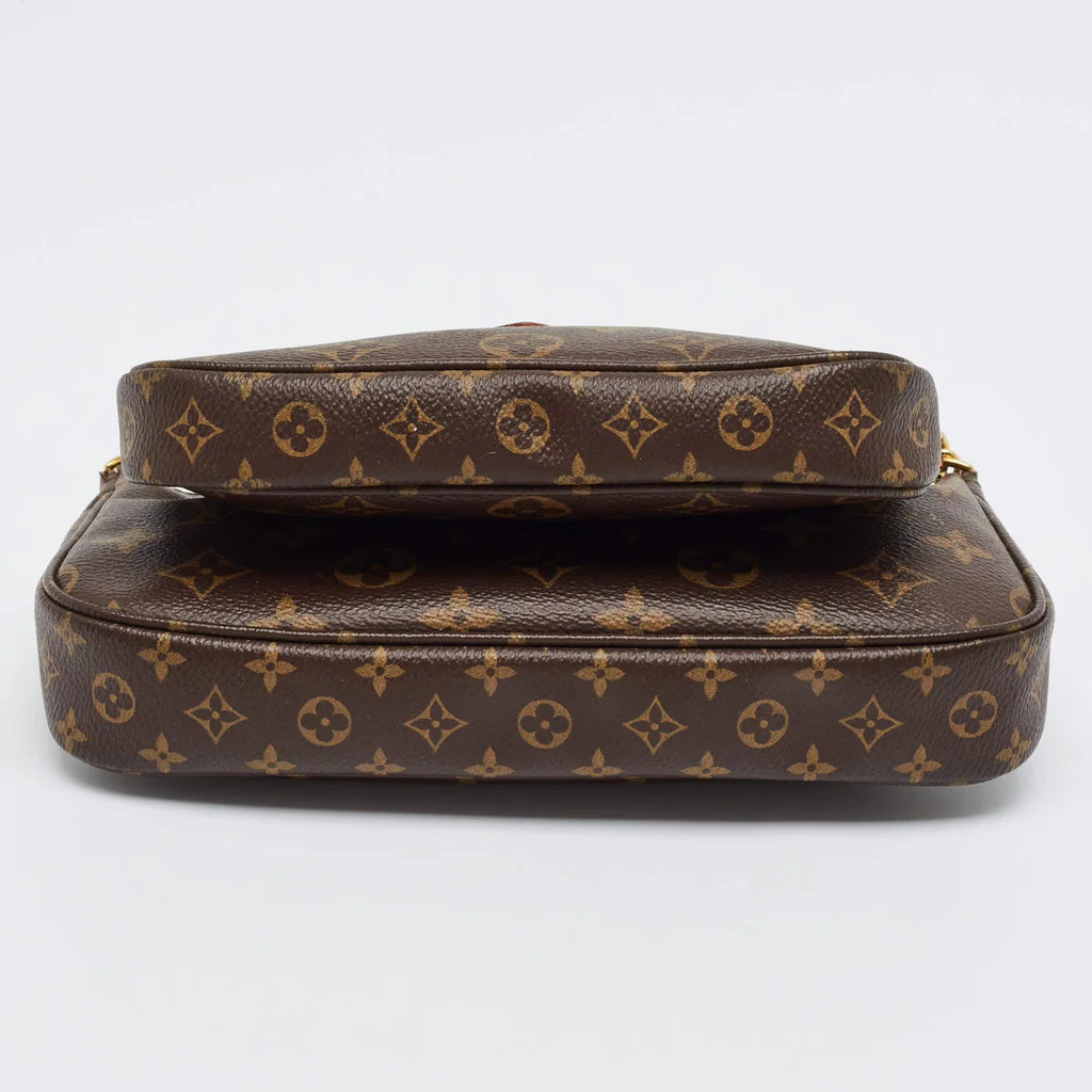 Louis Vuitton Multi Pochette Accessories Rose Monogram Canvas Bag
