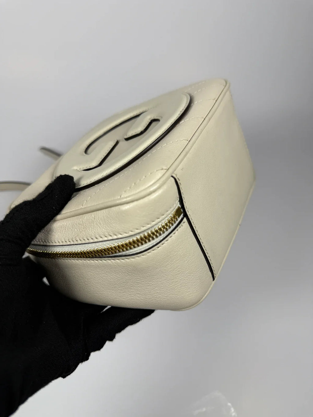 GUCCI BLONDIE LEATHER TOP HANDLE BAG