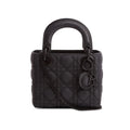 Christian Dior 2020 Black Ultra Matte Calfskin Cannage Mini Lady Dior