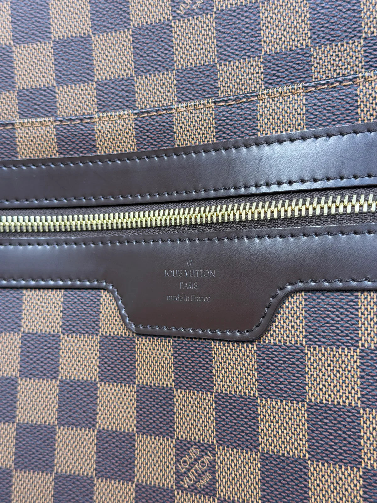 LOUIS VUITTON PÉGASE SUITCASE IN DAMIER EBENE WITH GOLD HARDWARE